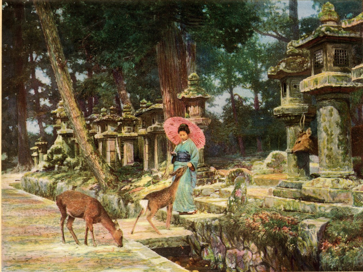 Nara, a régi Japán szíve, 1910. alkotó: Herbert Ponting