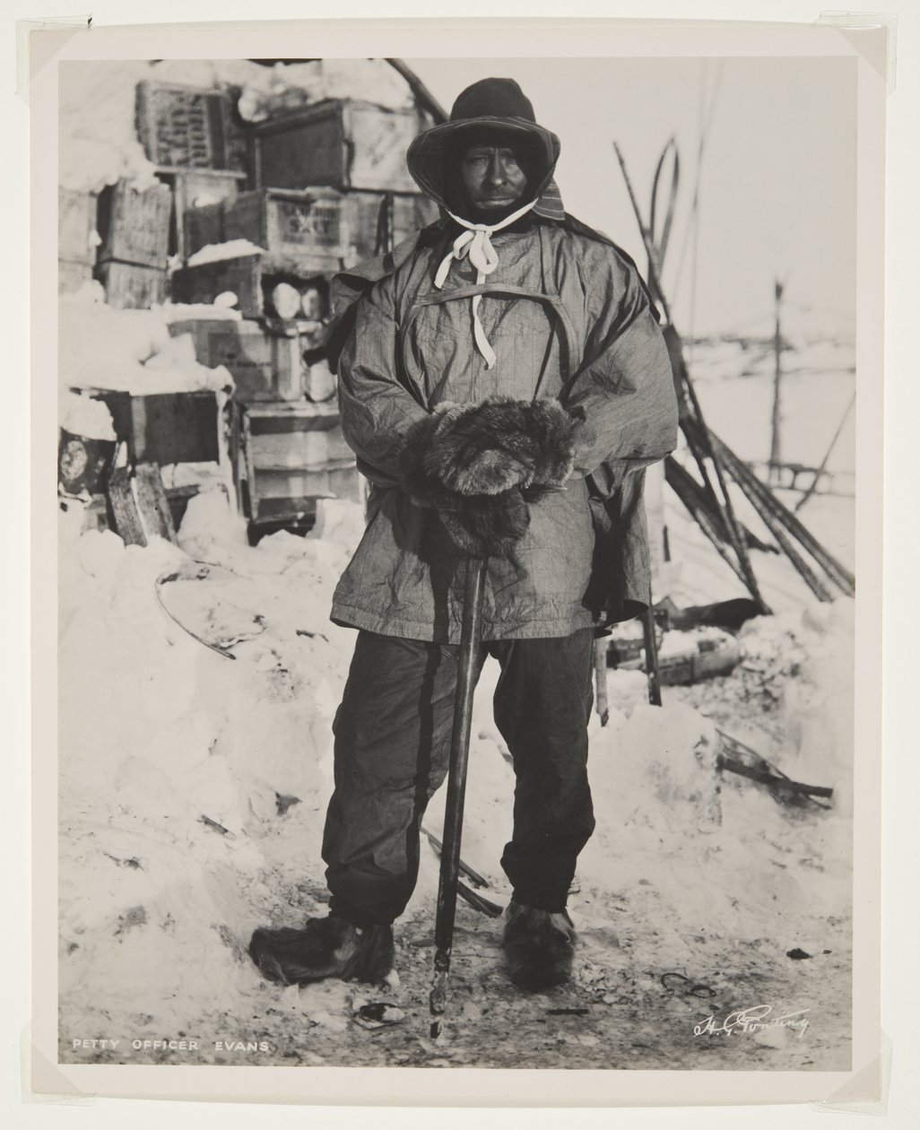 Evans altiszt a Terra Nova expedíció során (1910-13) a Déli-sarkra (bromid minta) alkotó: Herbert Ponting