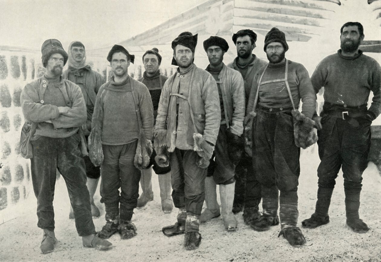 A Depôt Laying és a nyugati felek az Evans-fokba való visszatérésükről, 1911. április 13., 1913. alkotó: Herbert Ponting
