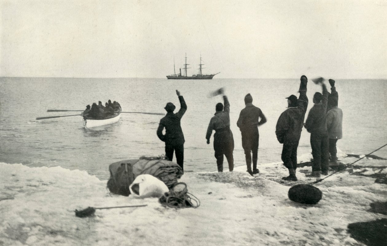 Az utolsó csónak indul a hajóhoz, c1911, 1913 alkotó: Herbert Ponting
