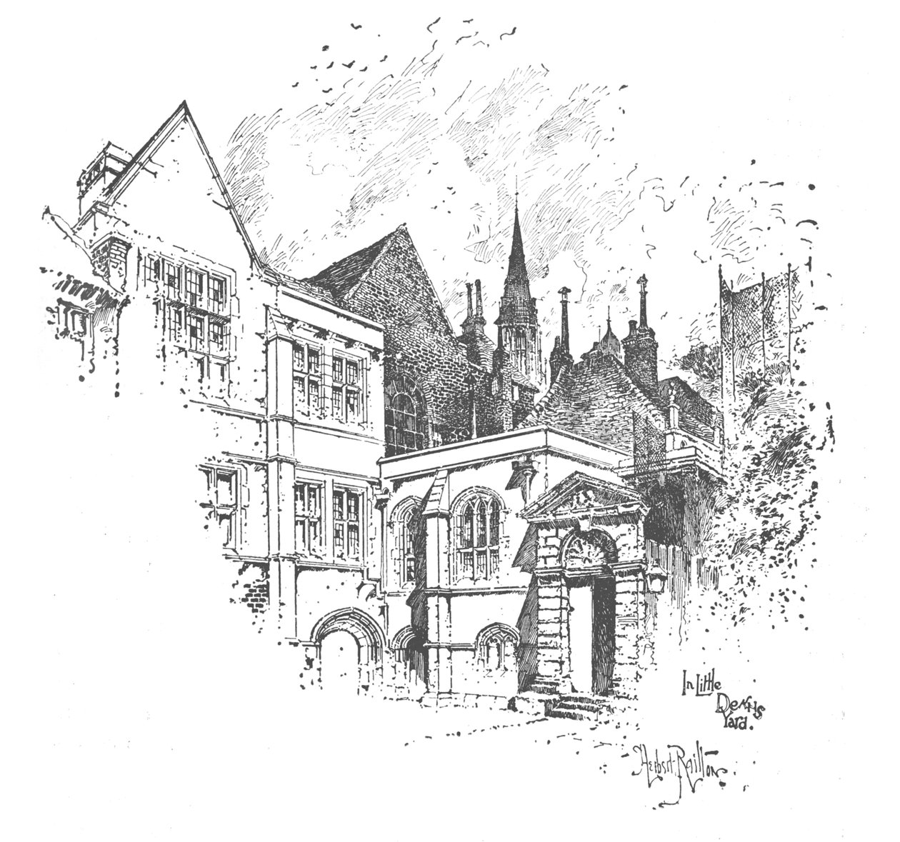 A Little Deans Yardban, 1890 alkotó: Herbert Railton