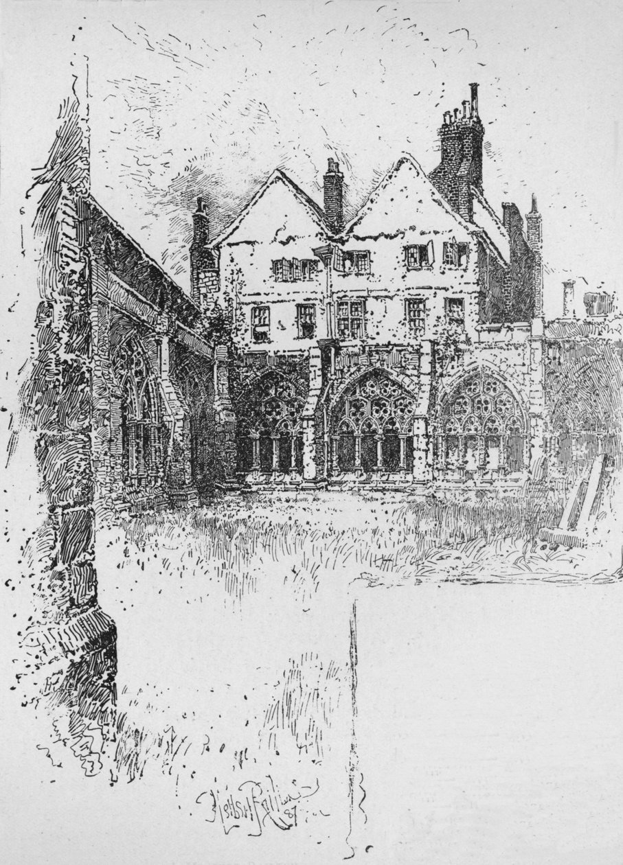 The Cloisters, Westminster Abbey, 1890 alkotó: Herbert Railton