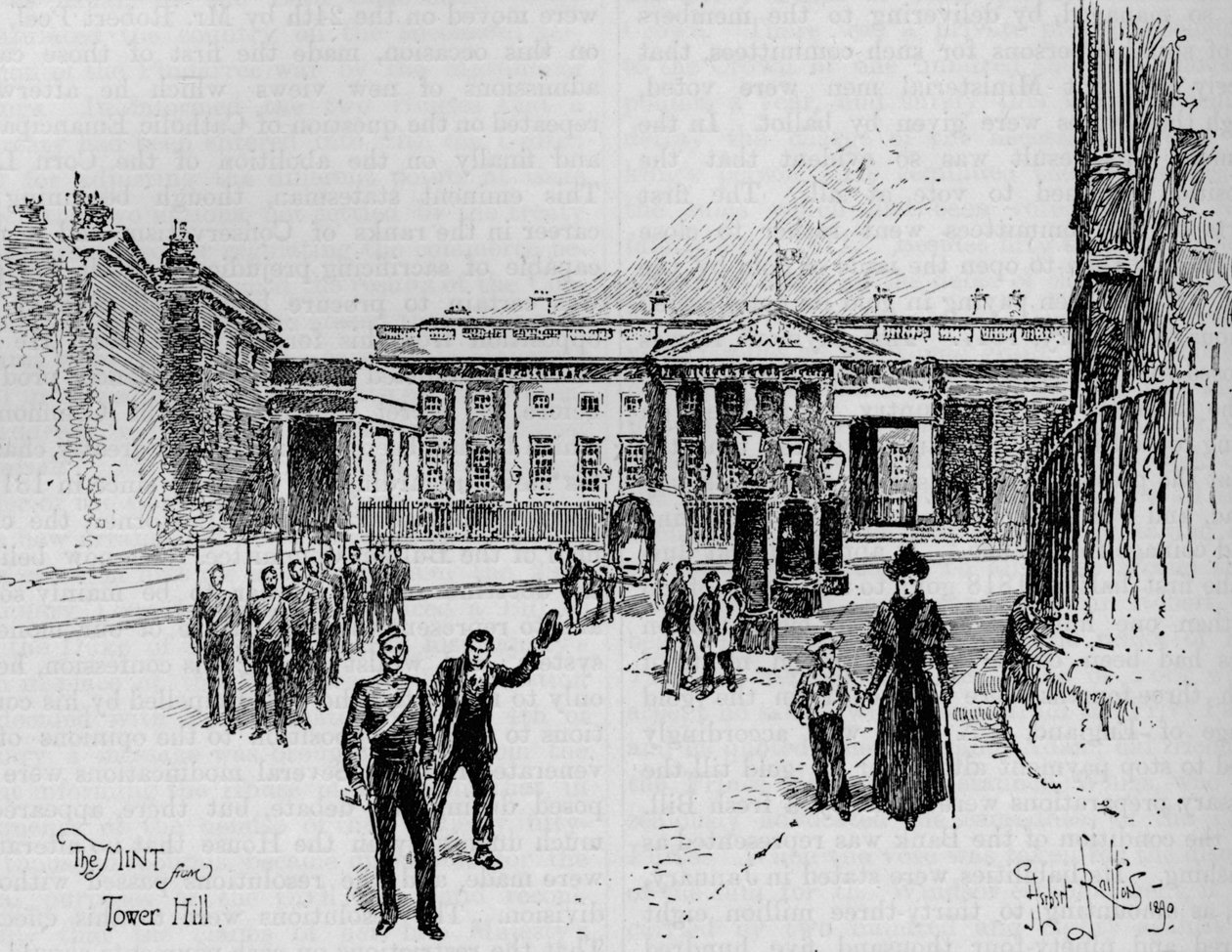The Royal Mint, London, 19. század, 1906. alkotó: Herbert Railton