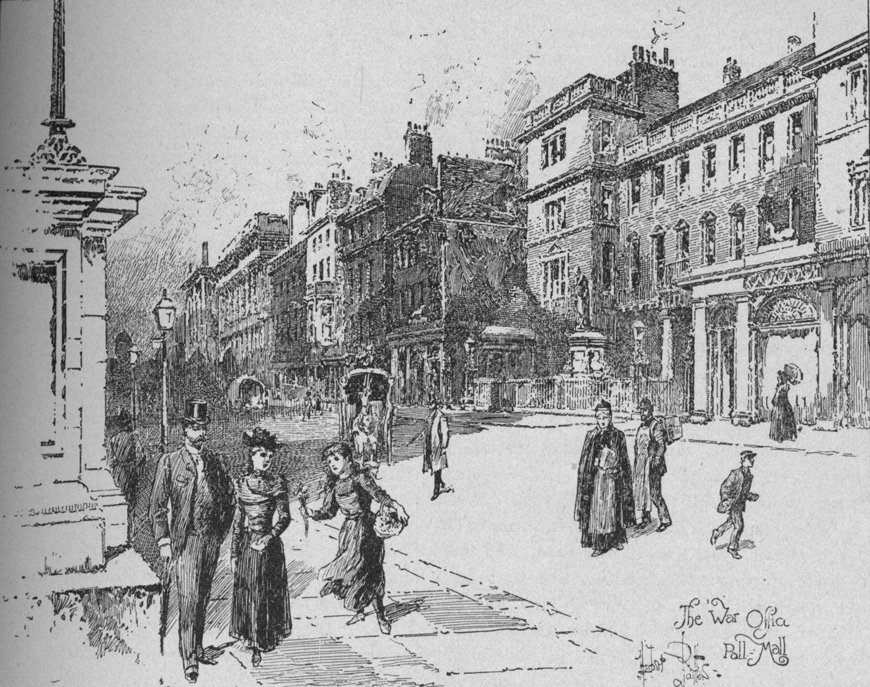 War Office, Pall Mall, 1890 alkotó: Herbert Railton