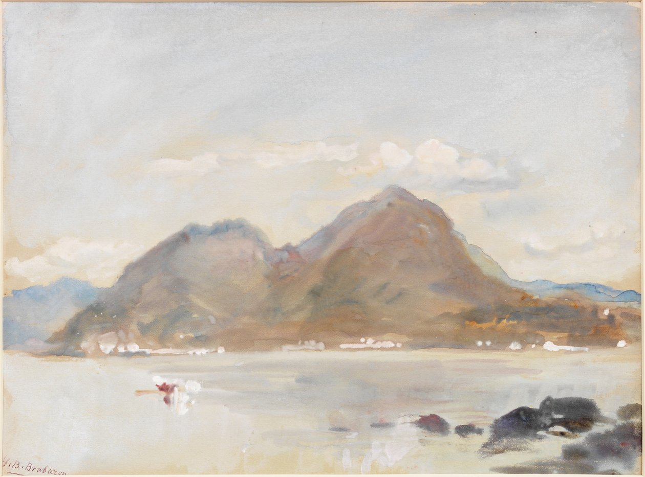 Sasso di Ferro (testszín és akvarell papíron (kártyán)) alkotó: Hercules Brabazon Brabazon