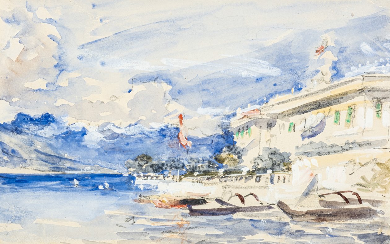 Bellagio, Olaszország (akvarell) alkotó: Hercules Brabazon Brabazon