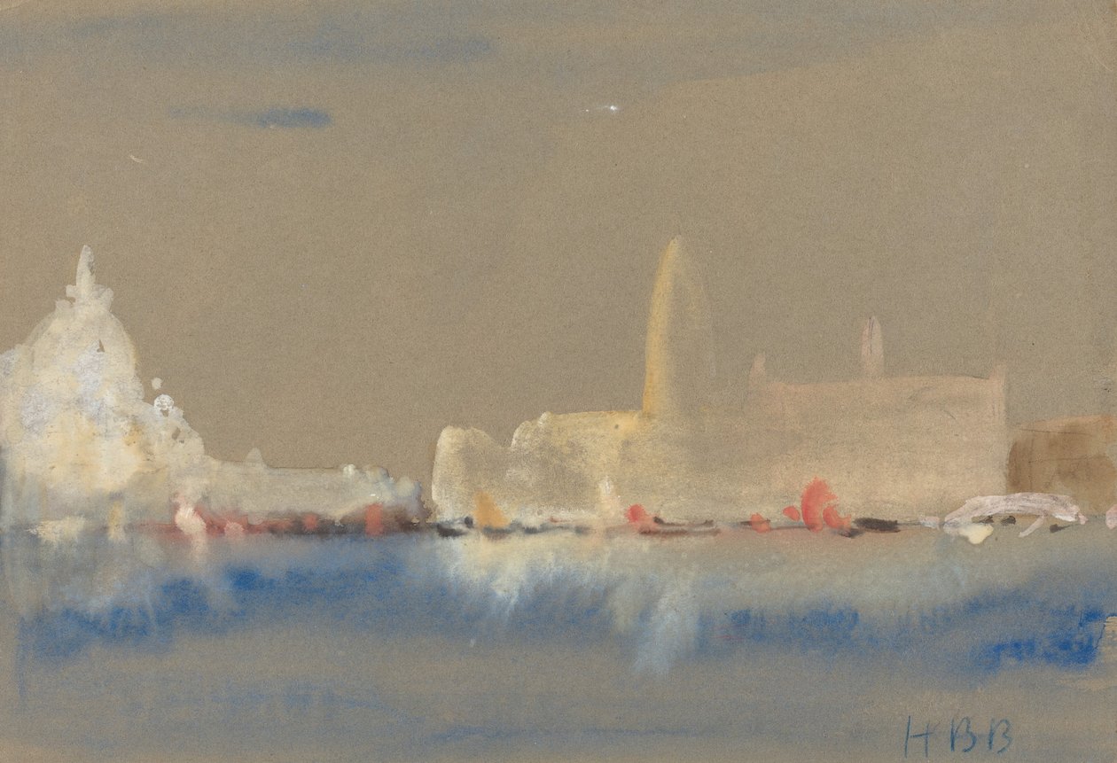 A tisztelgés és a Dózse-palota a Bacino di San Marco-tól. alkotó: Hercules Brabazon Brabazon