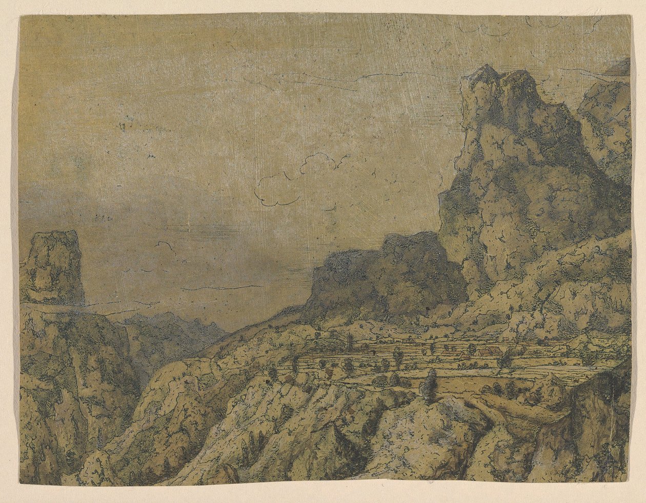 Hegyi völgy fennsíkkal, kb. 1625-30. alkotó: Hercules Seger