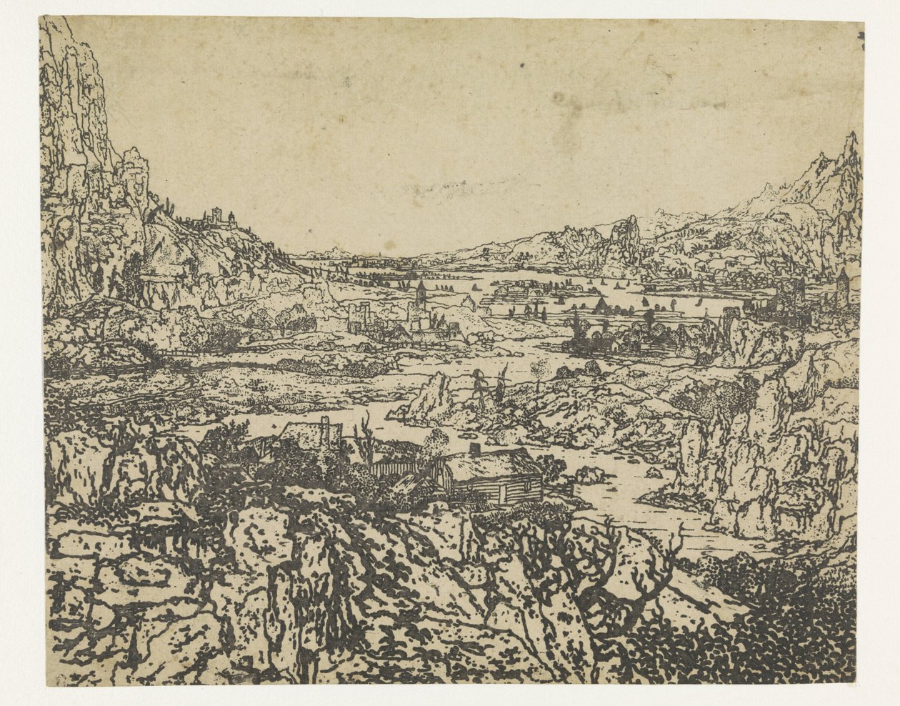 Hegyi völgy kanyargós folyóval alkotó: Hercules Segers