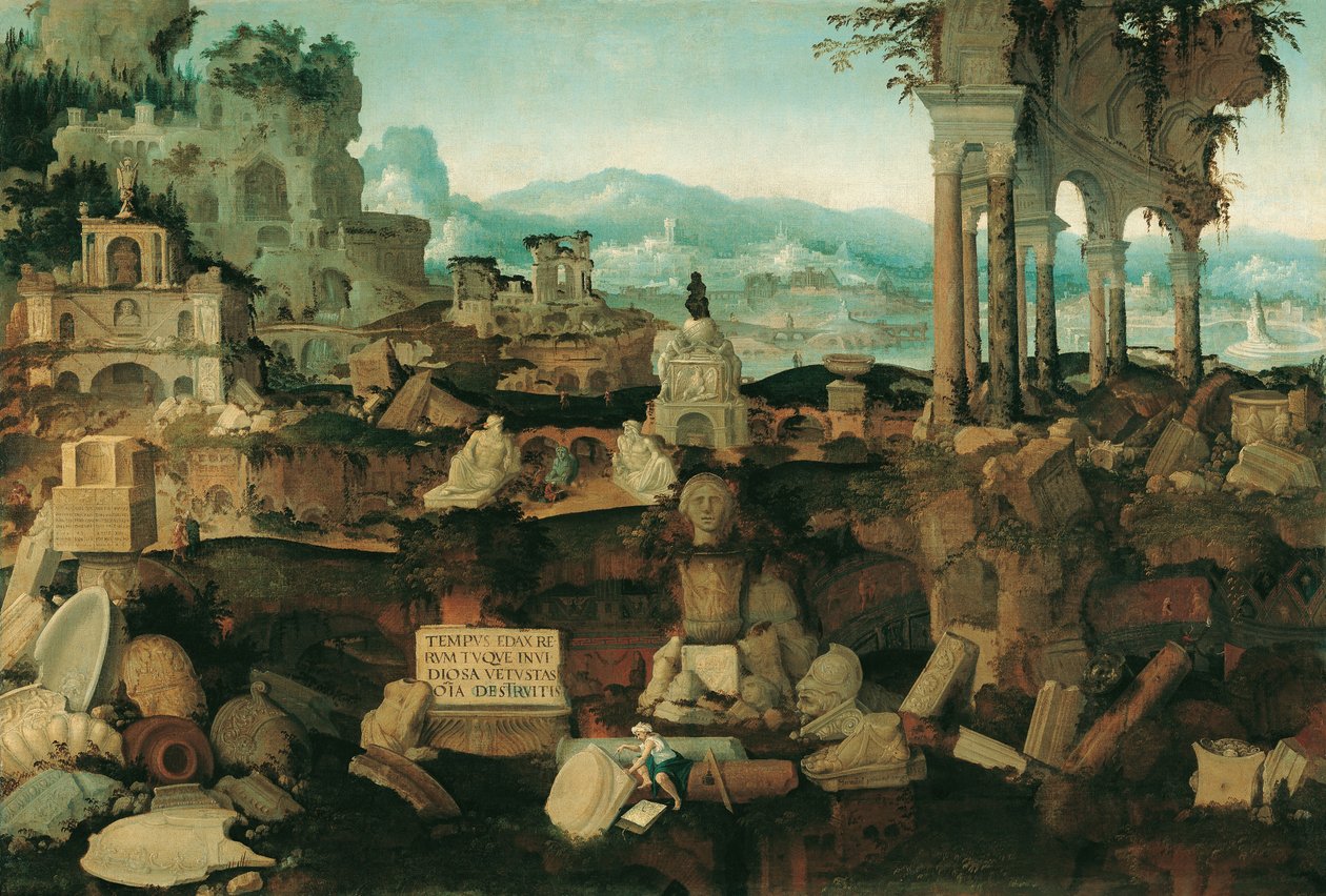 Táj római romokkal, 1536 alkotó: Herman Posthumus