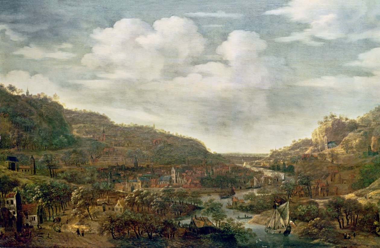 Rajna-vidéki kilátás, 17. század alkotó: Herman the Younger Saftleven