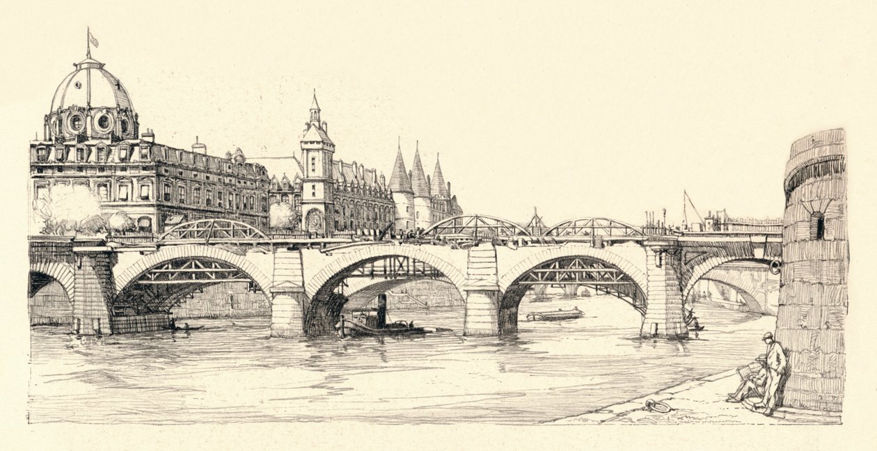 A régi Pont Notre-Dame munkái, 1913 1915 alkotó: Herman Armour Webster