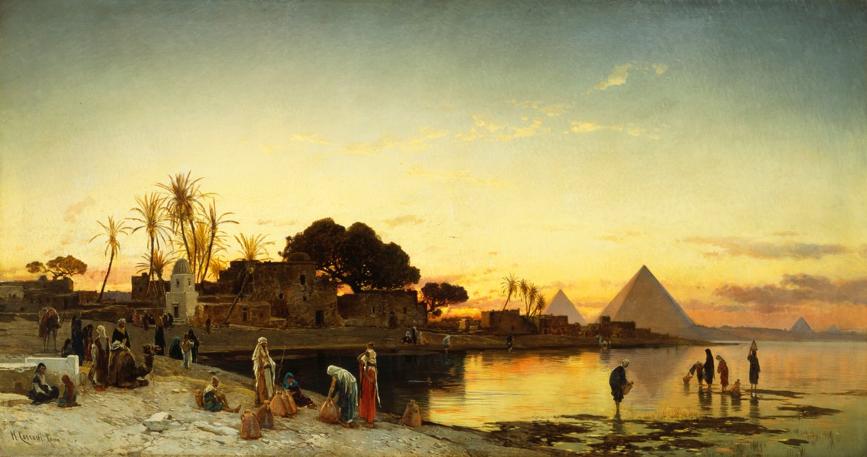 A Níluson, 1875 körül alkotó: Herman David Salomon Corrodi