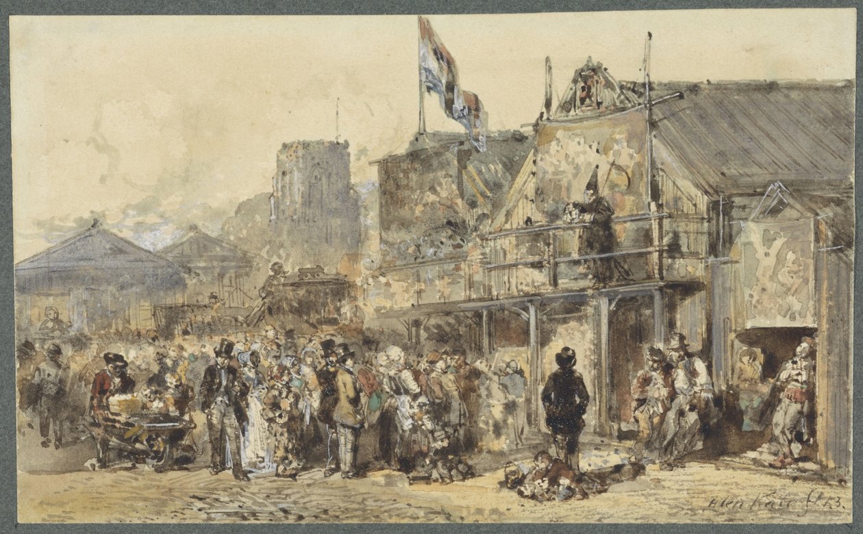 Vásár Leeuwardenben, az Oldenhove a küszöbön alkotó: Herman Frederik Carel ten Kate