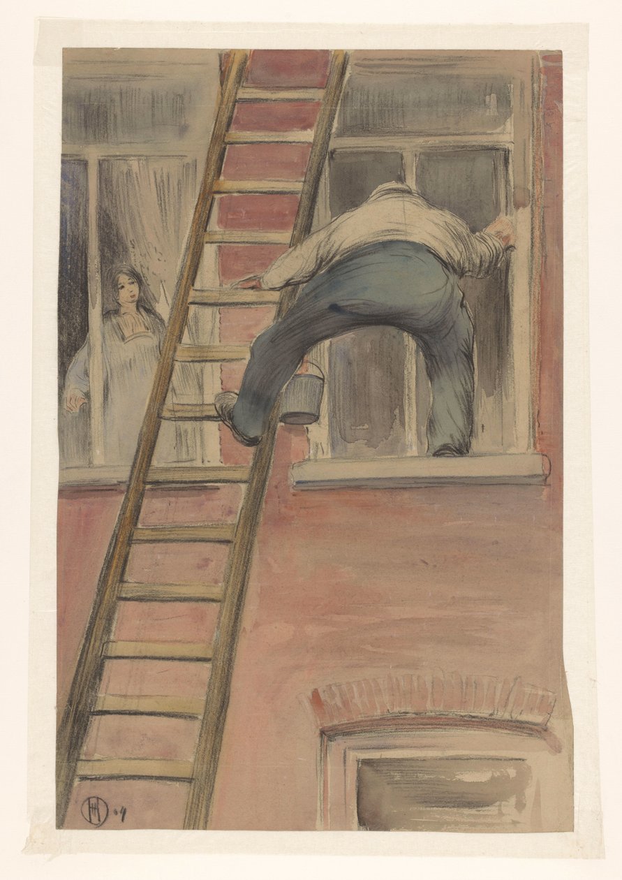 Ablakmosó alkotó: Herman Heijenbrock (signed by artist)