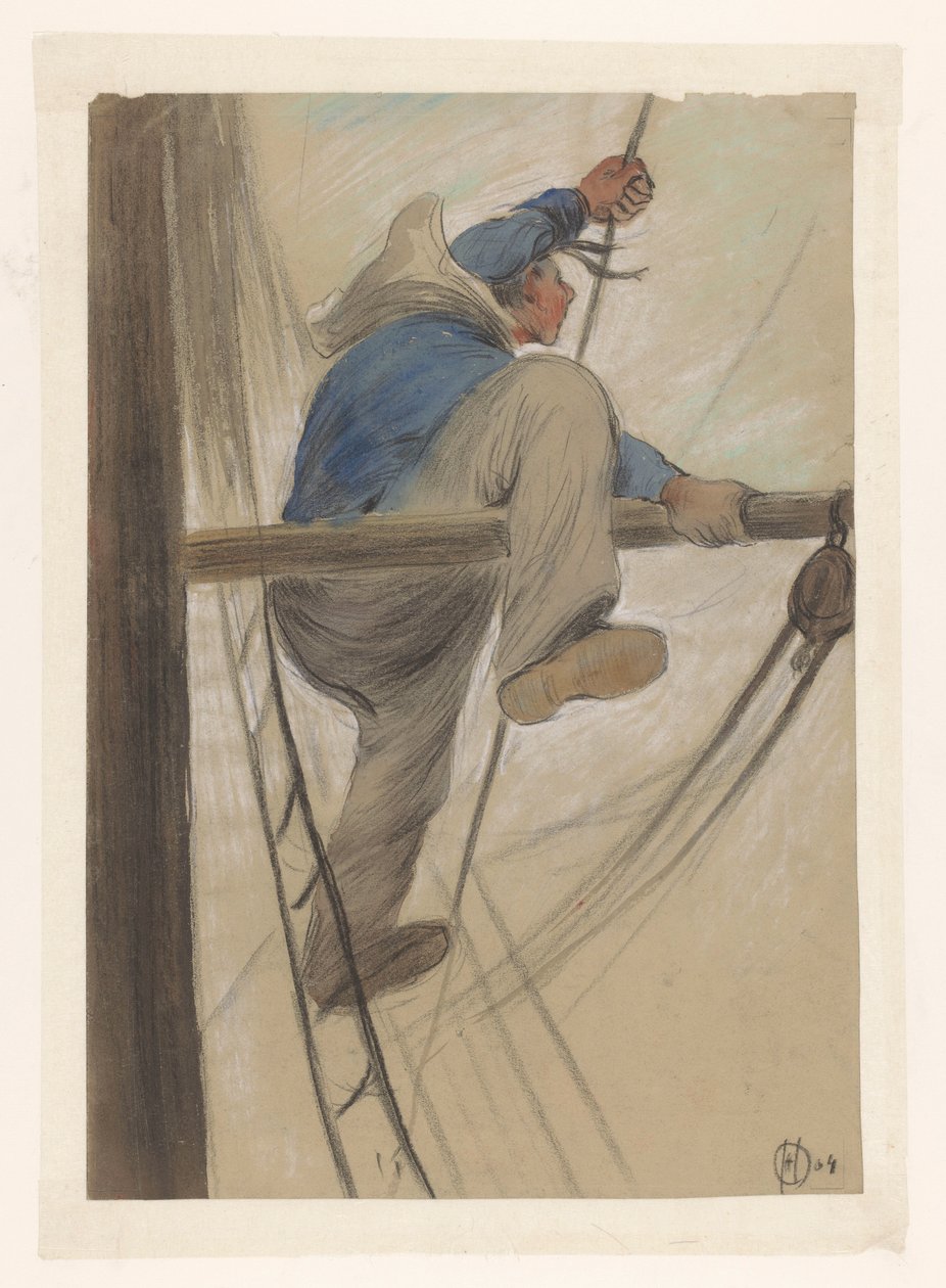 Matróz a kötélzetben alkotó: Herman Heijenbrock (signed by artist)