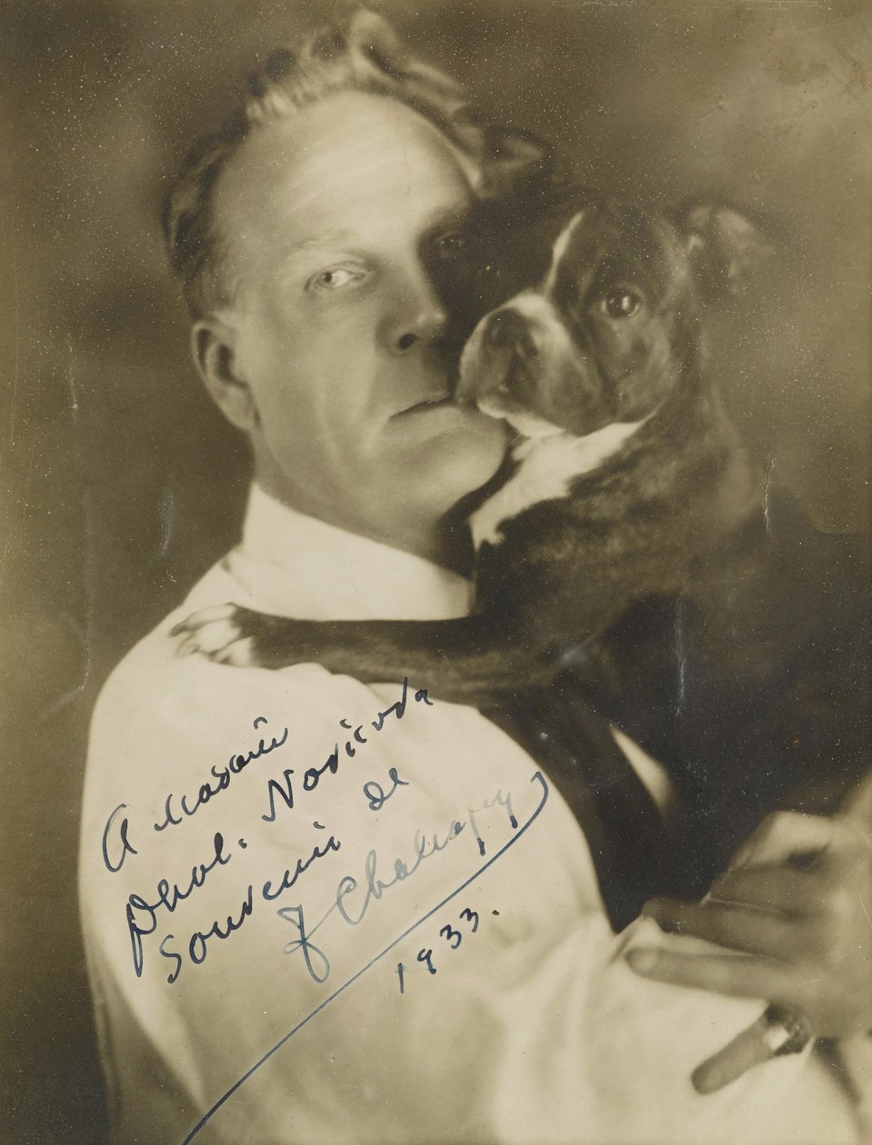 Feodor Ivanovics Csaliapin énekes portréja 1873-1938, c. 1930. alkotó: Herman Mishkin