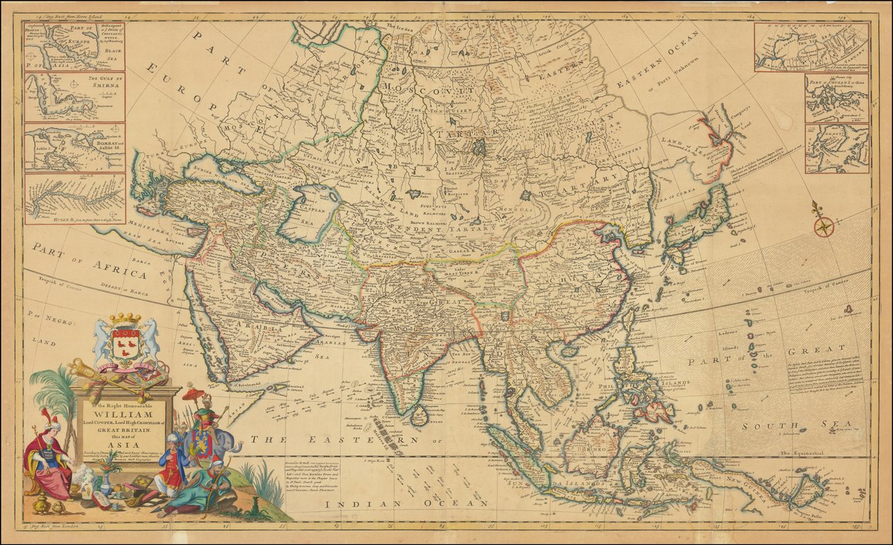 Herman Moll 1730-as Ázsia térképe alkotó: Herman Moll