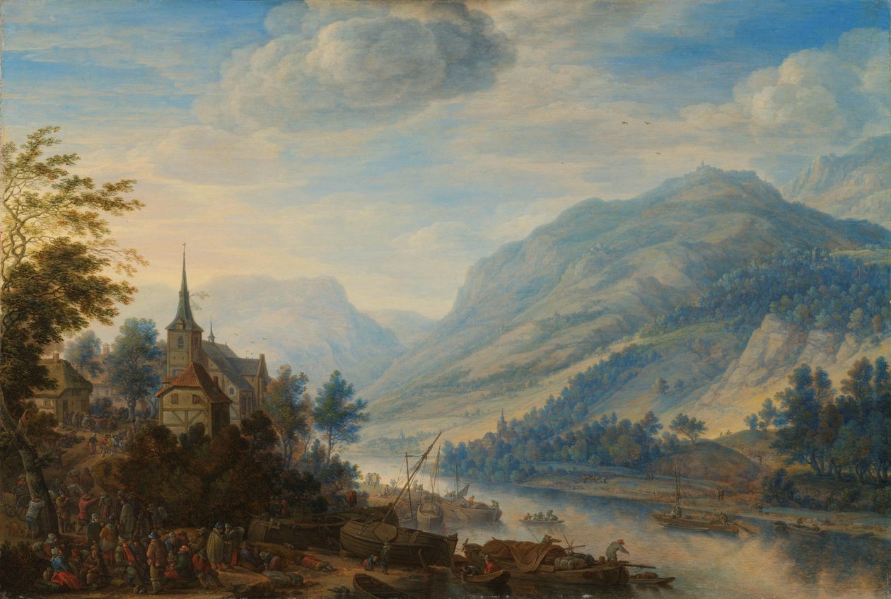 Kilátás a Rajna folyóra Reineck közelében alkotó: Herman Saftleven