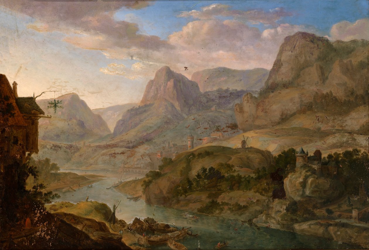 Táj, 17. század alkotó: Herman Saftleven the Younger