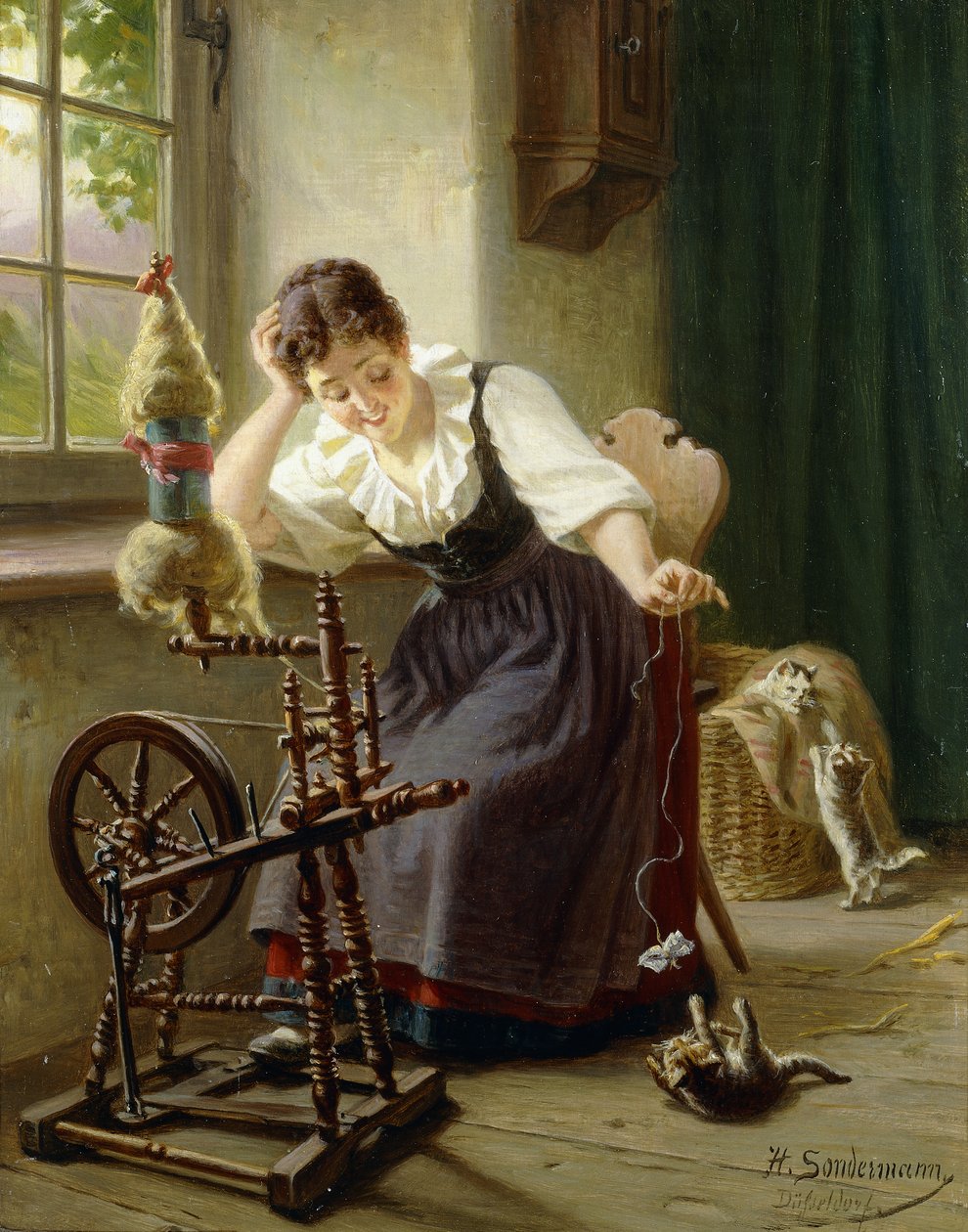 Játszani a macskával, alkotó: Herman Sondermann