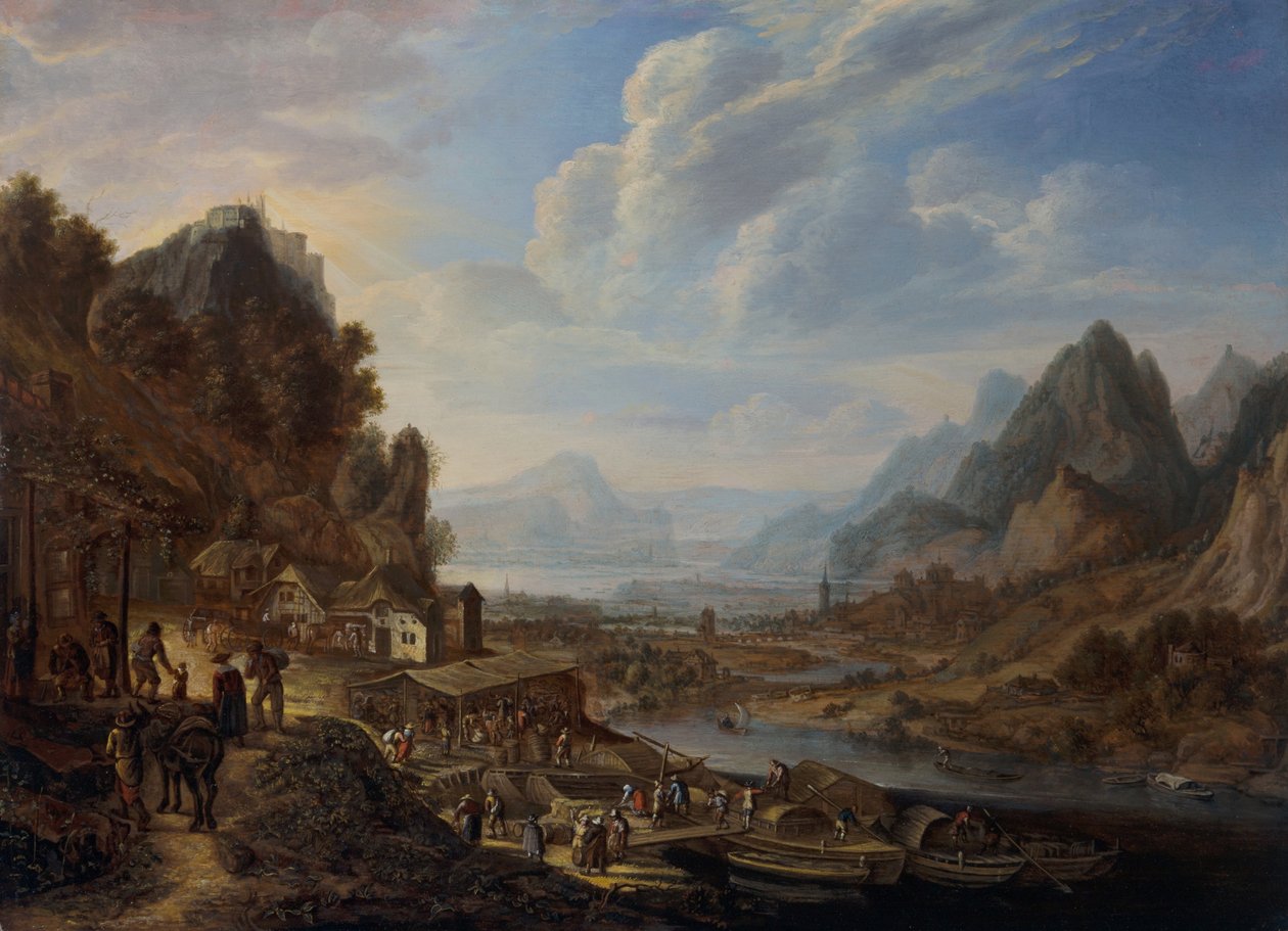 Rajnai folyótáj alkotó: Herman the Younger Saftleven