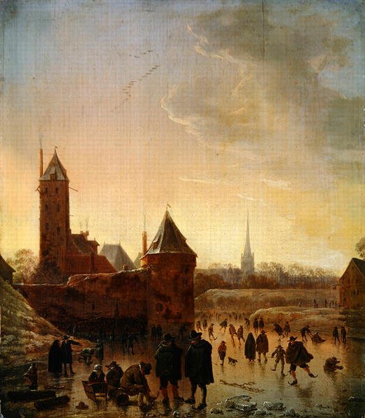 Korcsolyázás az utrechti városfalak előtt alkotó: Herman the Younger Saftleven