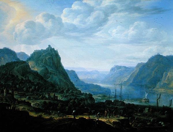 Kilátás a Rajnára alkotó: Herman the Younger Saftleven