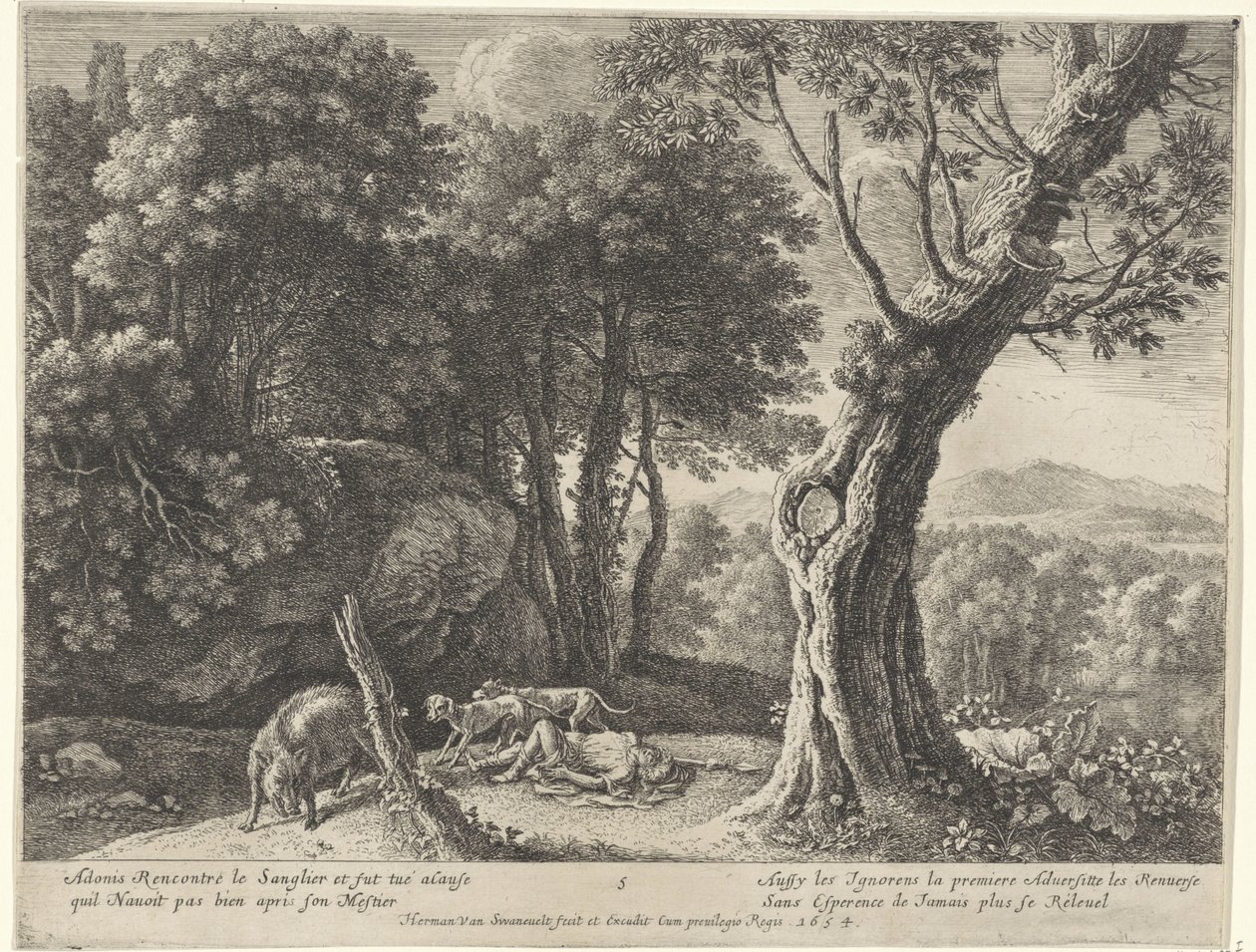 Adonis halála Adonis története (sorozat címe) alkotó: Herman van Swanevelt