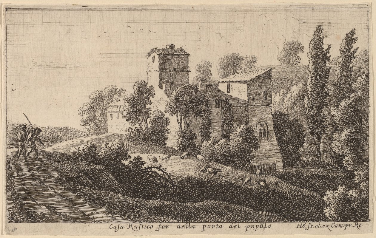 Farm a Porta del Popolo mellett alkotó: Herman van Swanevelt