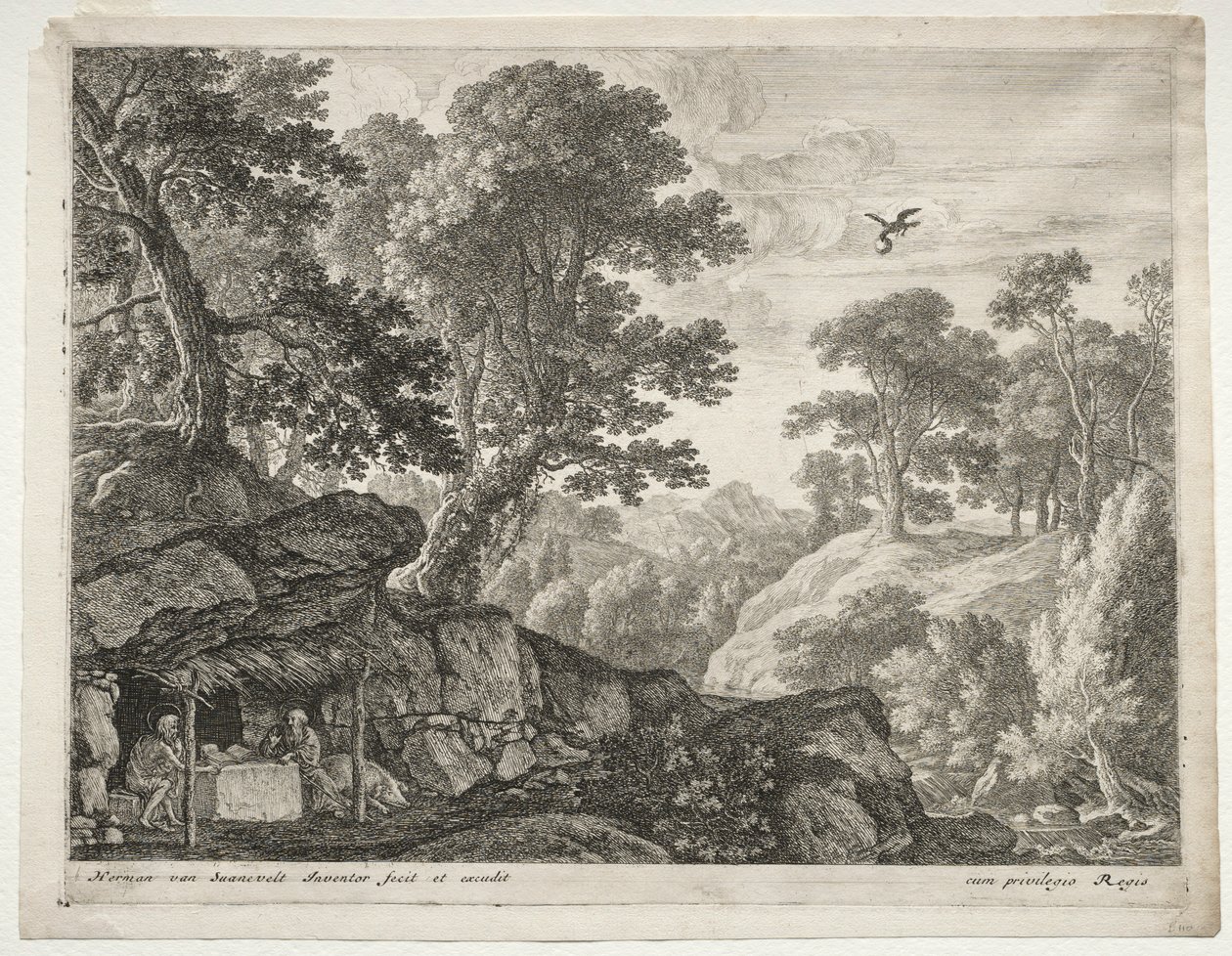 Táj Sts. Paul és Anthony. alkotó: Herman van Swanevelt