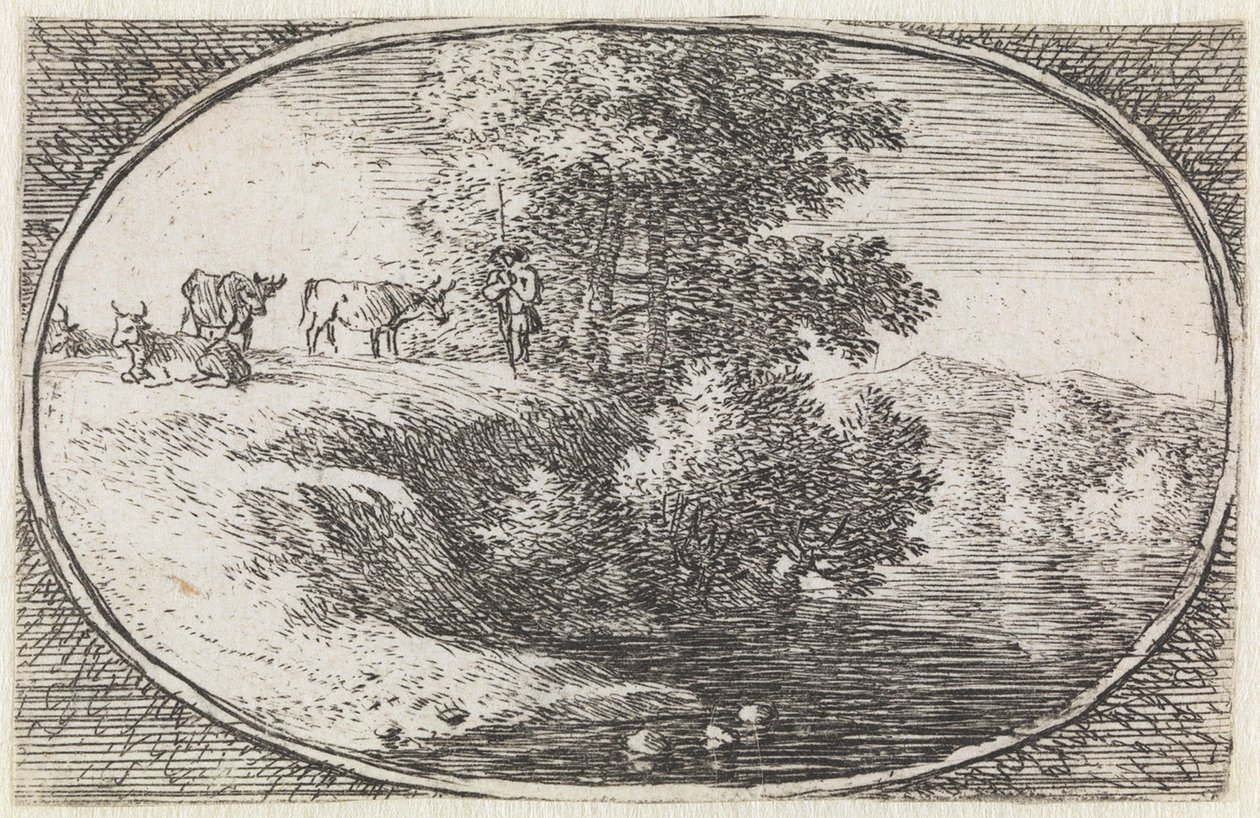 Tájkép (a „variae campestrum fantasiae” sorozat 12. darabja) alkotó: Herman van Swanevelt
