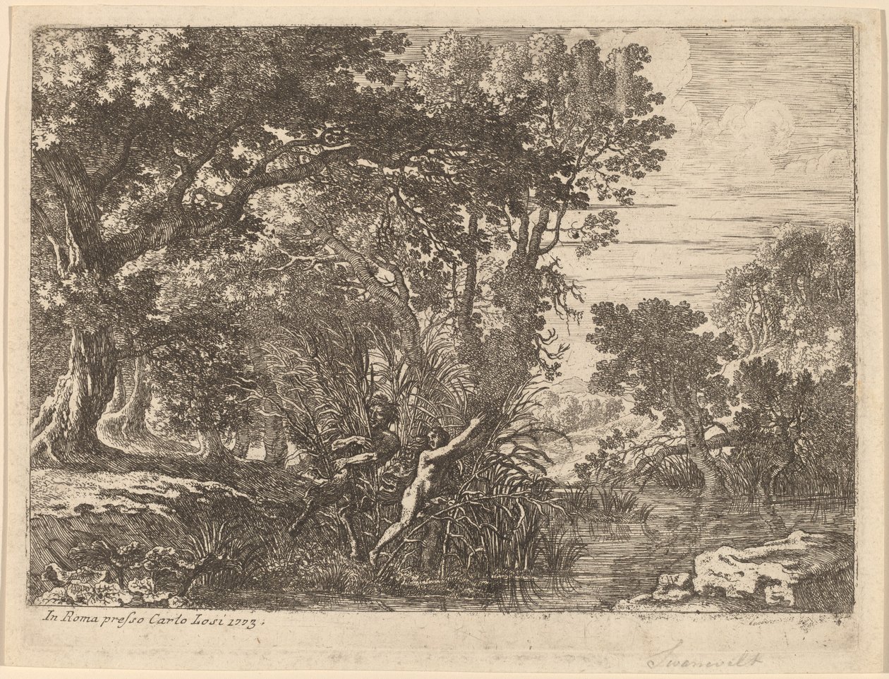 Pan és Syrinx alkotó: Herman van Swanevelt