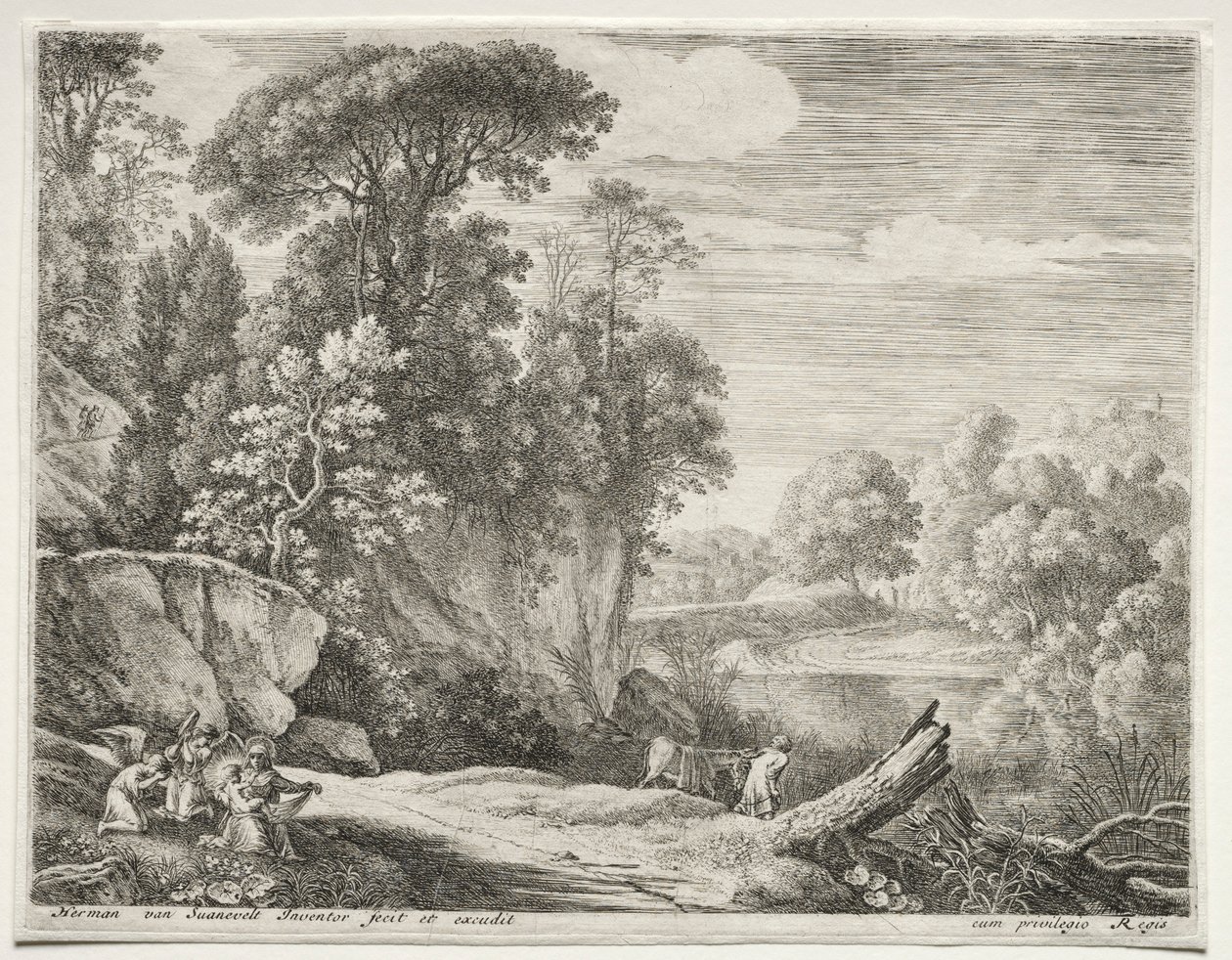 A folyóhoz vezetett szamár c. 1652-1654. alkotó: Herman van Swanevelt