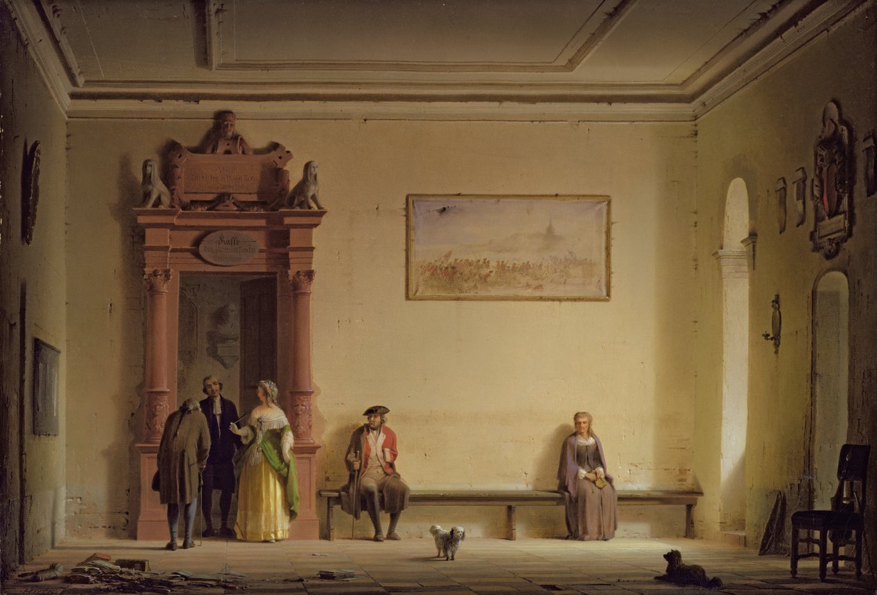 A váróterem, 1857 alkotó: Hermann Dyck