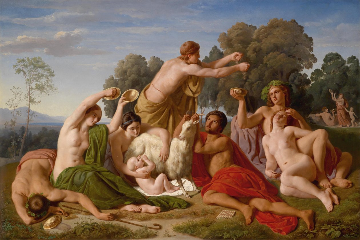 A Jupiter oktatása Kréta Ida -hegyén alkotó: Hermann Steinfurth