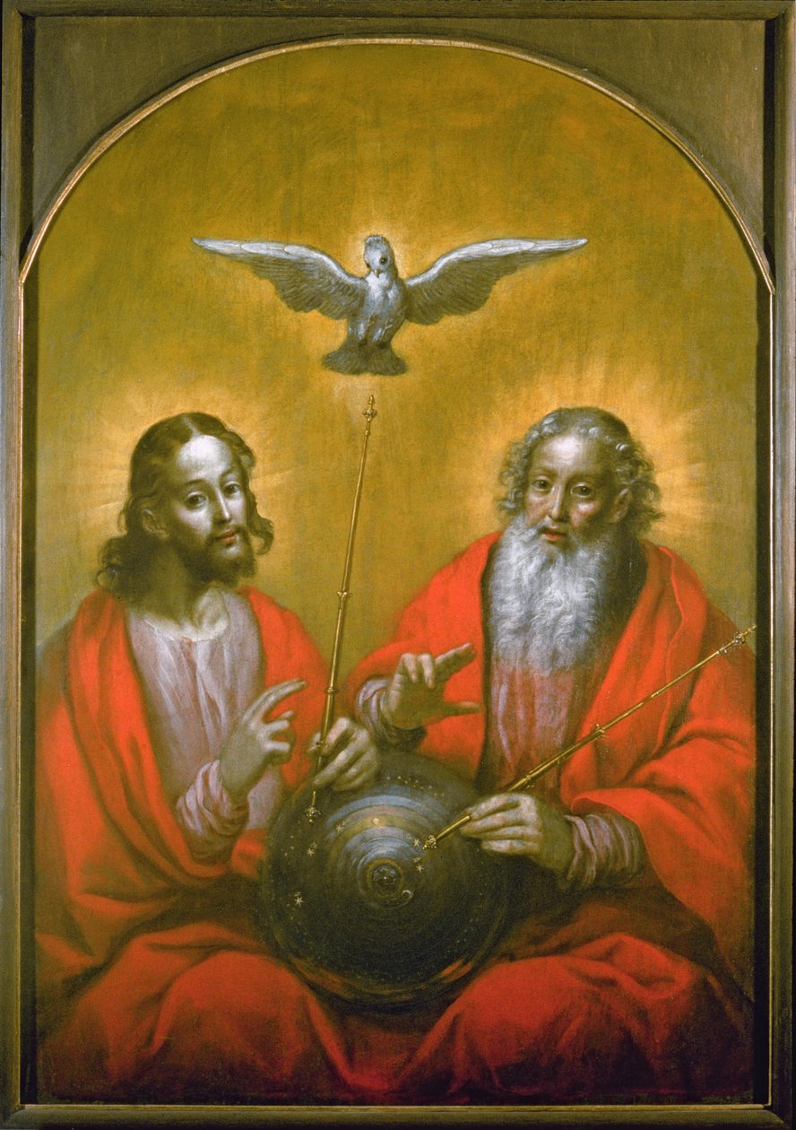 A Szentlélek Ptolemaiosz világának mintájával, 1610 alkotó: Hermann Han