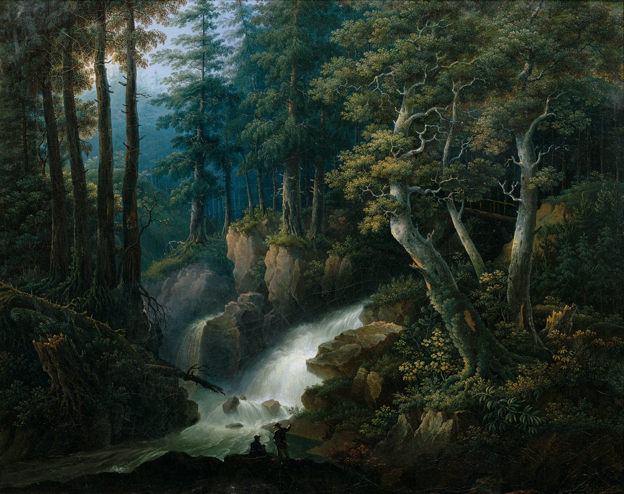 Az Ilse-vízesés a Brocken a Harz-hegységben alkotó: Hermann Josef Neefe