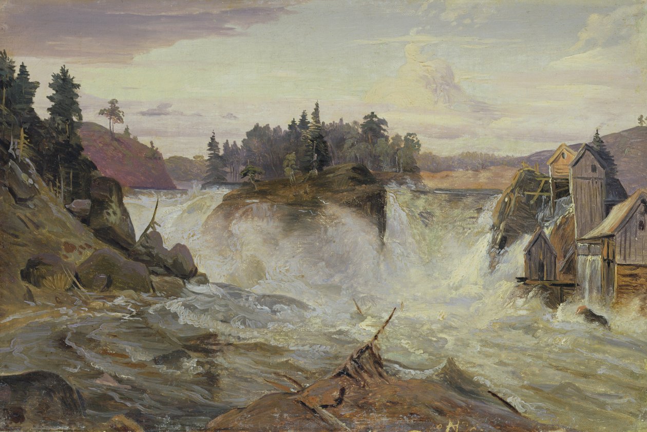 Vízesés a hegyekben, 1836 alkotó: Hermann Joseph Neefe