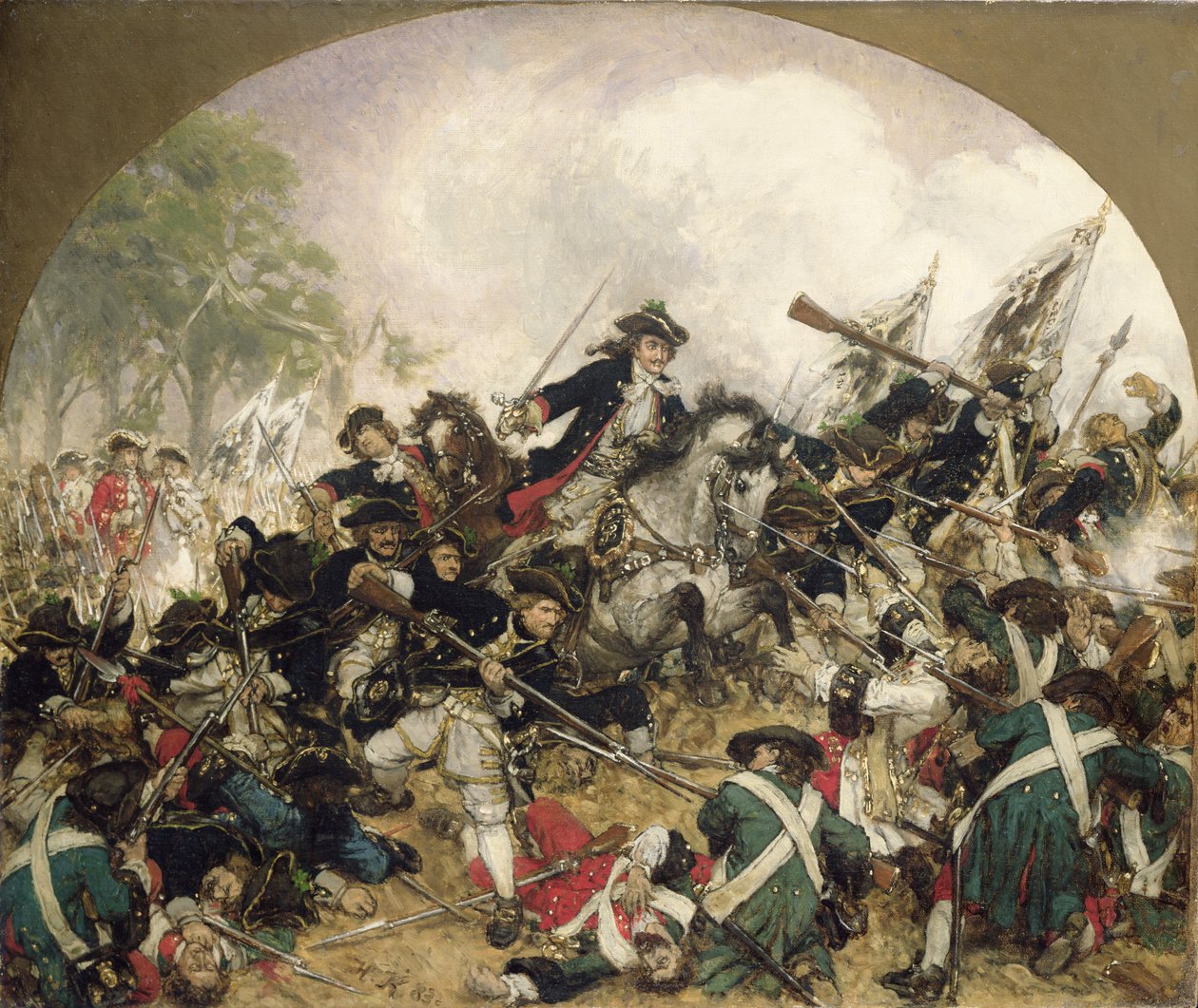 Az öreg Dessauer a torinói csatában, 1883 alkotó: Hermann Joseph Wilhelm Knackfuss
