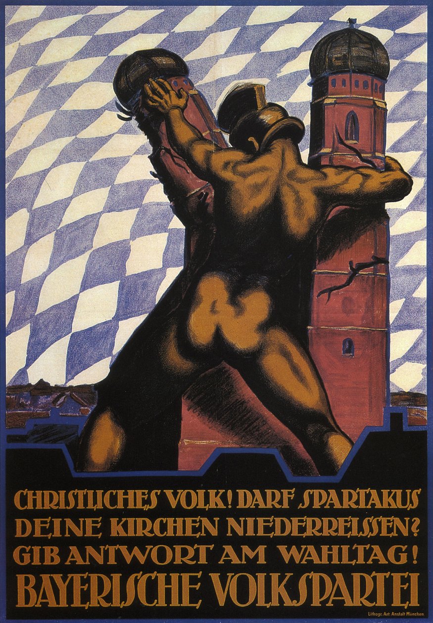 keresztények! Lebontja-e a Spartacus a templomaitokat, 1919 alkotó: Hermann Keimel