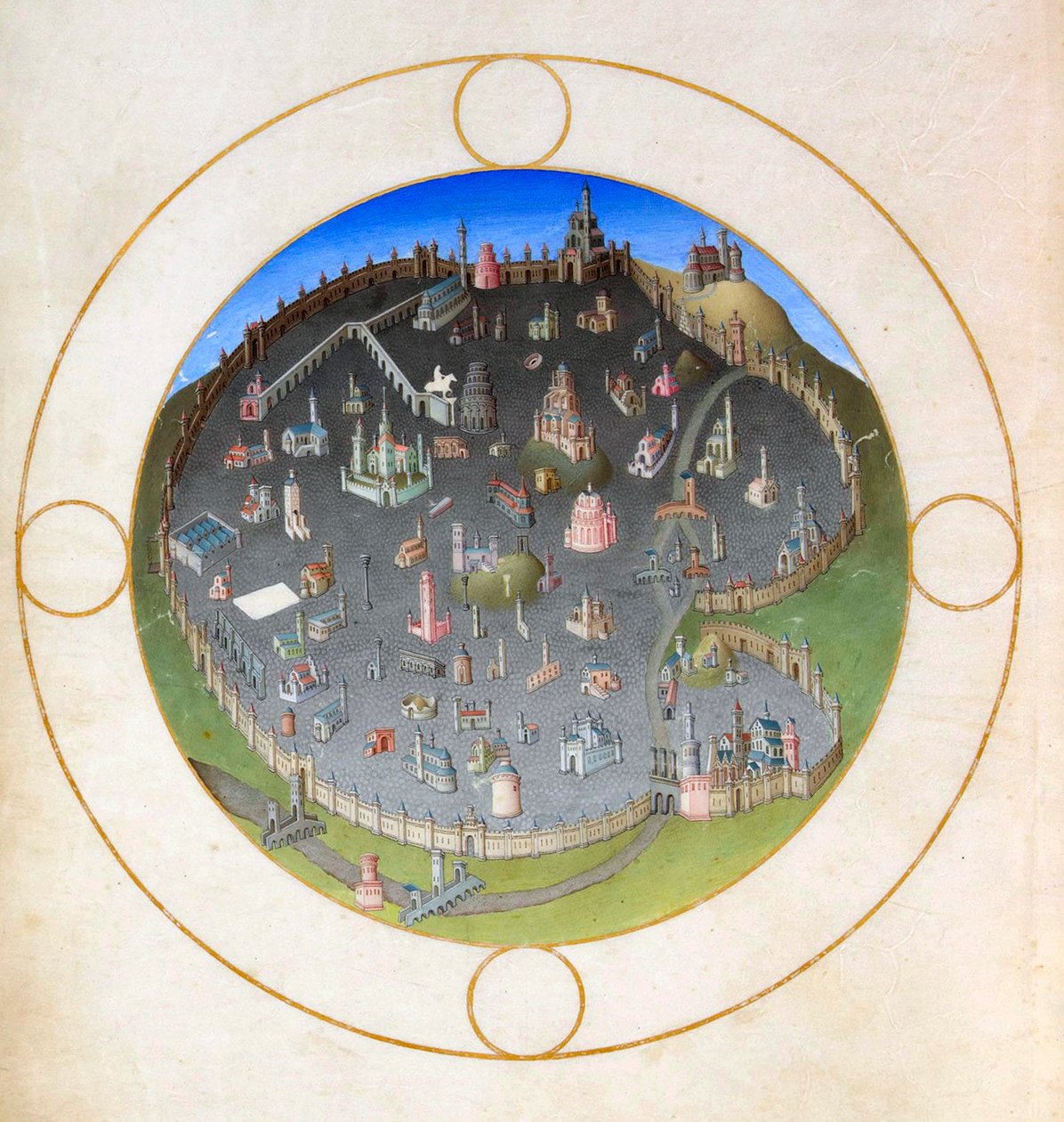 Róma terve, 1412-1416 alkotó: Hermann Limbourg