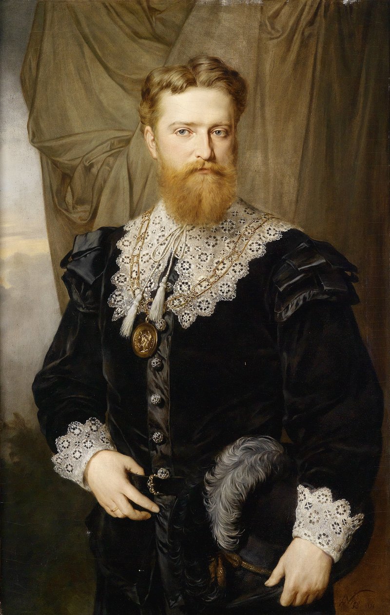 Karl Lueger 1844-1910 portréja történelmi viseletben, 1876 alkotó: Hermann Nigg