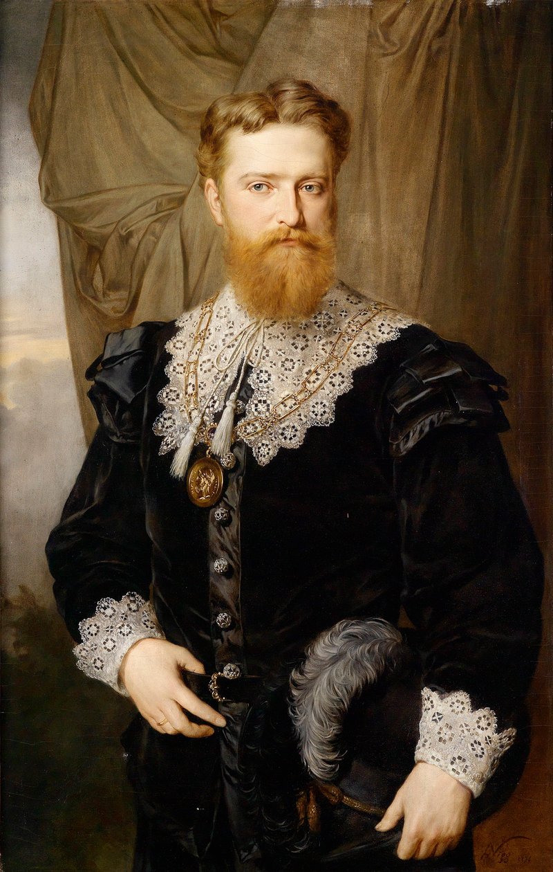 ""Karl Lueger osztrák politikus portréja történelmi kosztümben" (Karl Lueger (1844-1910) portréja történelmi kosztümben) Hermann Nigg (1849-1928) festménye alkotó: Hermann Nigg
