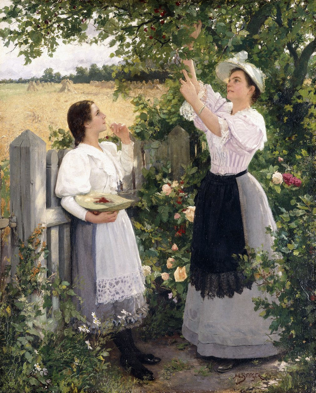 Cseresznyeszedők, 1894 alkotó: Hermann Seeger