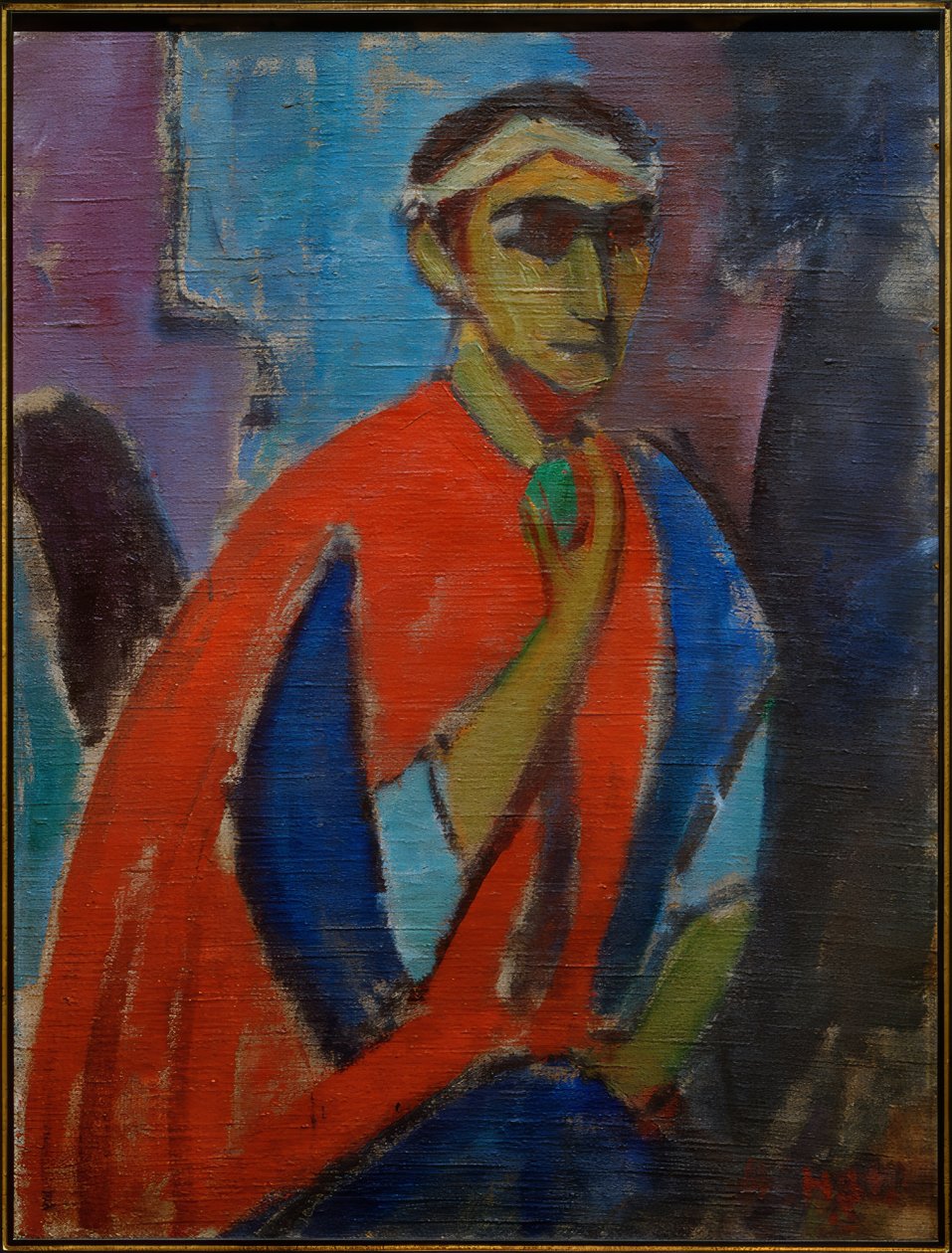 Önarckép jelmezben (Der Römer) alkotó: Hermann Stenner