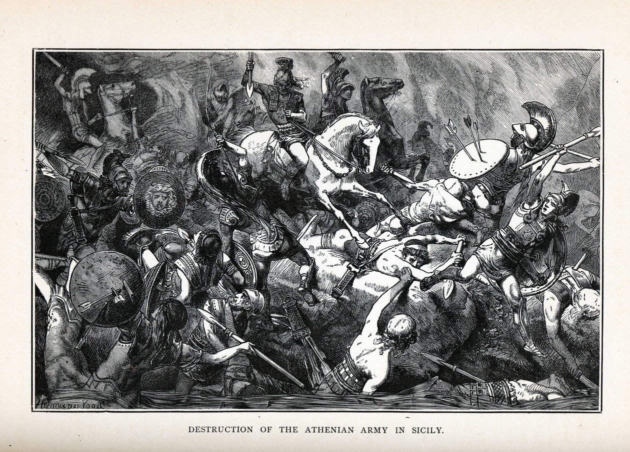 Az athéni hadsereg megsemmisítése Szicíliában, 1882 alkotó: Hermann Vogel