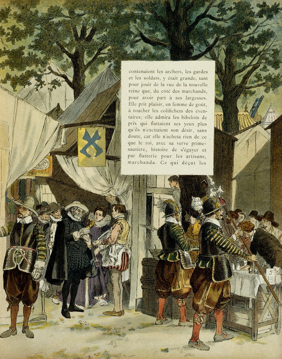 IV. Henrik (1553-1610) a Saint Germain-i vásáron, házasságkötése után, december 16. alkotó: Hermann Vogel