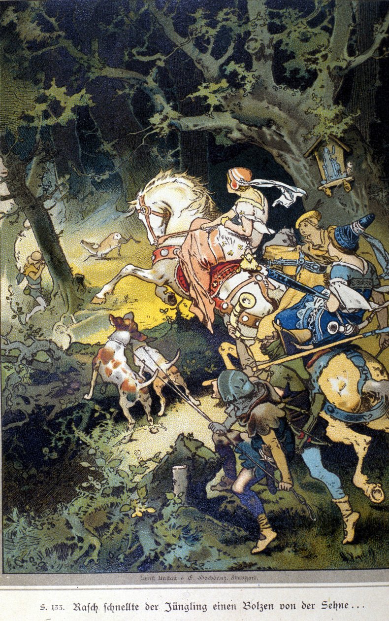 Vogel illusztrációja Jacob (1785-1863) és Wilhelm (1786-1859) Grimm testvérek meséjéhez alkotó: Hermann Vogel