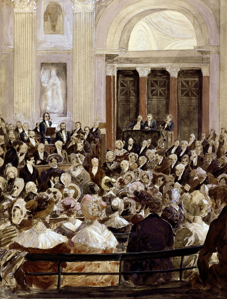 Victor Hugo fogadása a párizsi Academie Francaise-ban, 1841. június 3-án (papíron lévő wc) alkotó: Hermann Vogel